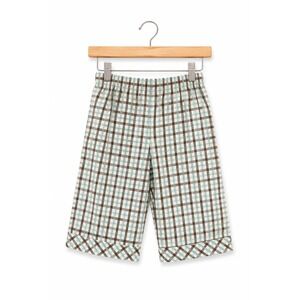 Chez Ami Patsy‎ Aiken Girls Capris Size 4 Blue White Brown Seersucker Check NEW